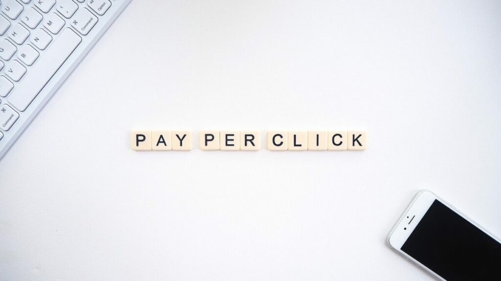 Pay Per Click word on tiles