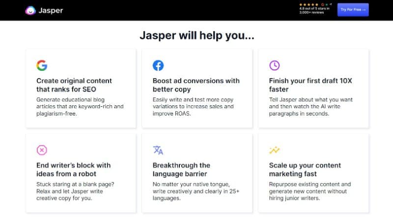 Jasper.ai Benefits