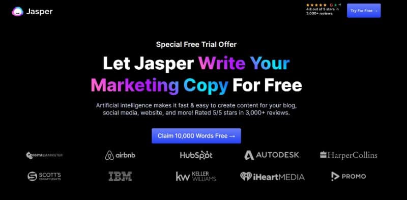 Jasper.ai Website