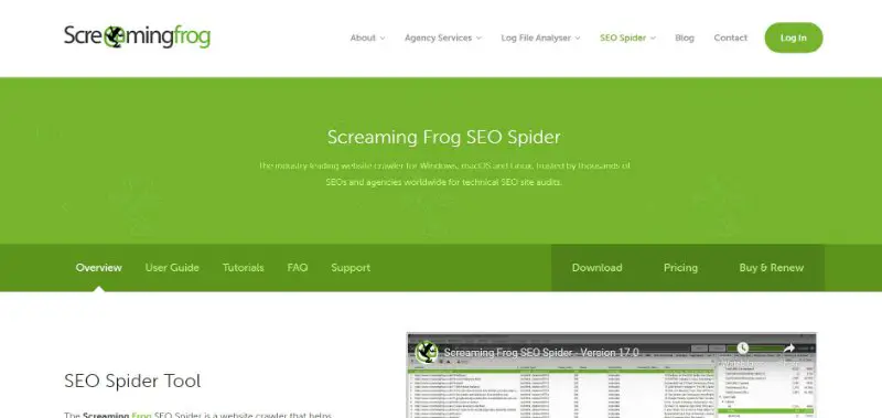 Screaming Frog SEO Spider Website