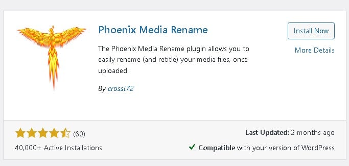 Phoenix Media Rename Plugin