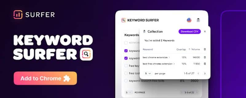 Keyword Surfer SEO extension