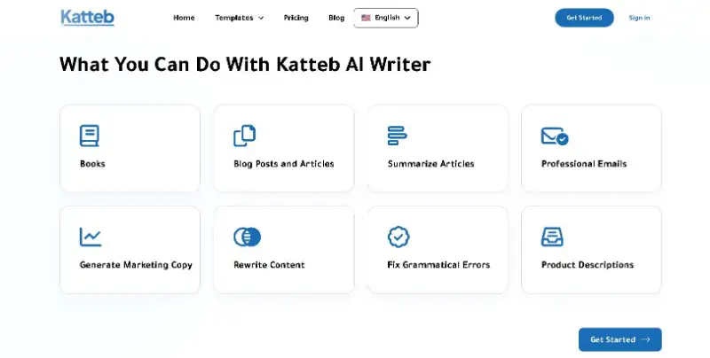 Katteb AI writer features