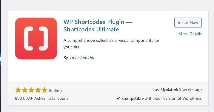 WordPress Shortcodes Plugin
