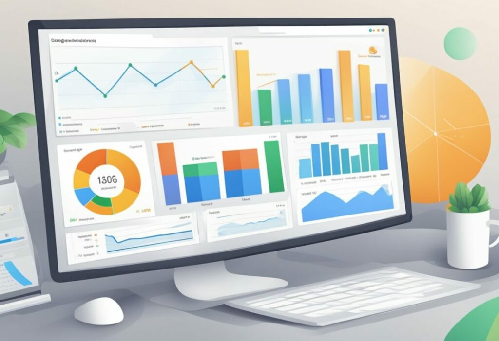 Dashboard showing data and analytics