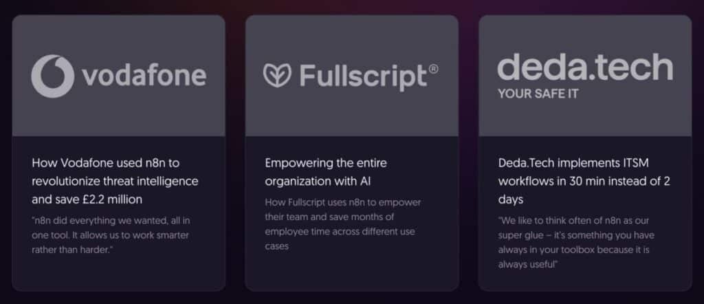 Real case studies for n8n