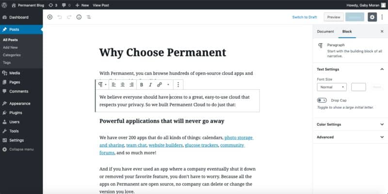 WordPress Sample Work: A screenshot showcasing a website built on WordPress, featuring responsive design and engaging content.